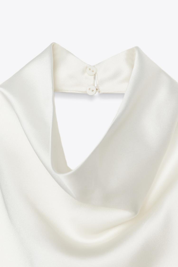 SATIN HALTER TOP
