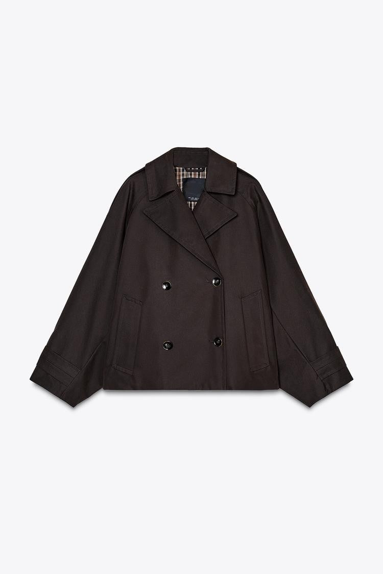 SHORT CHOCOLATE TRENCH