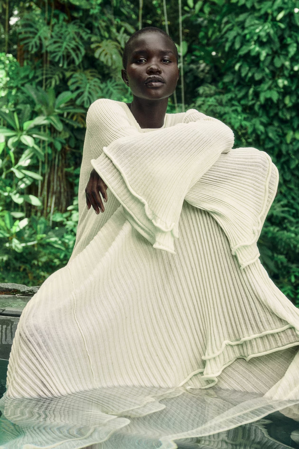 RIB-KNIT DRESS
