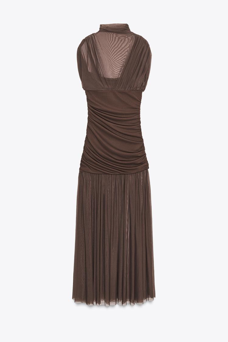 CONTRAST TULLE DRESS