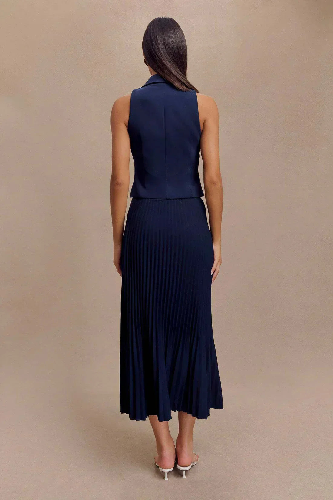 PLEATED MIDI SKIRT